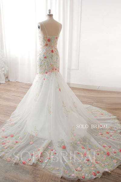 Elegant 2024 Ivory Mermaid Floral wedding Dress