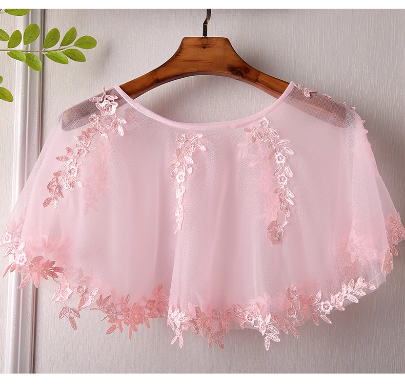 Lace tulle top wedding wrap