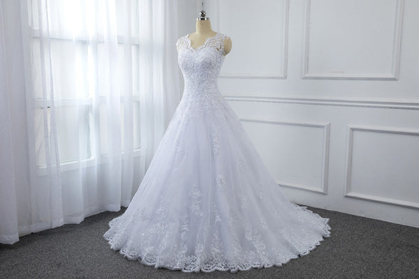 A Line Lace Wedding Dress
