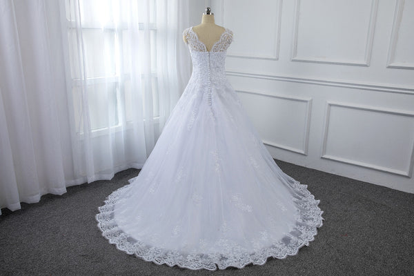 A Line Lace Wedding Dress