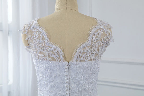 A Line Lace Wedding Dress