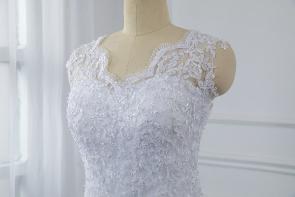 A Line Lace Wedding Dress