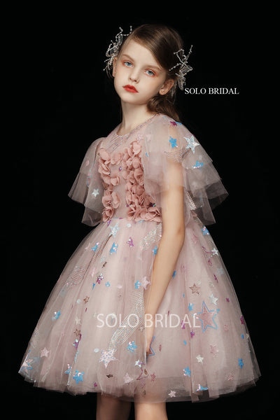 Blush Tulle Flower Girl Dress