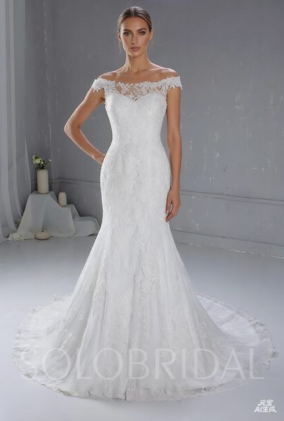 White Mermaid Wedding Dress