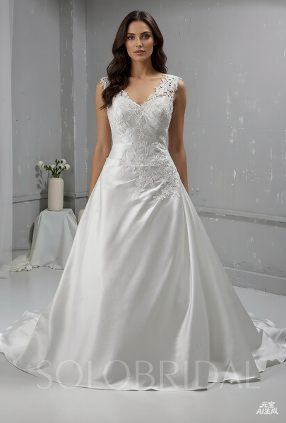 Ivory Satin Wedding Dress