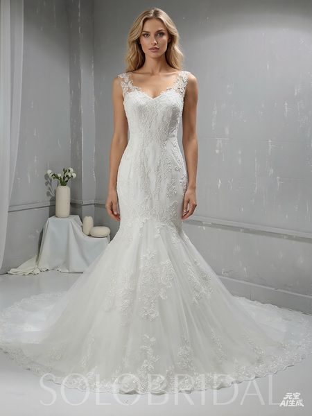 Ivory Mermaid Lace Wedding Dress