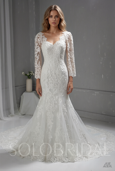 Lace Mermaid Style Wedding Dress