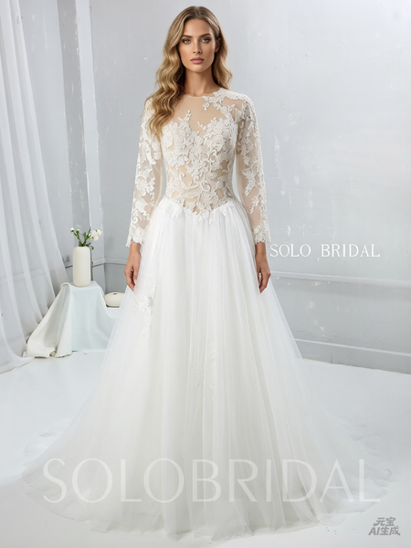 Lace Tulle Bodice and Skirt Wedding Dress