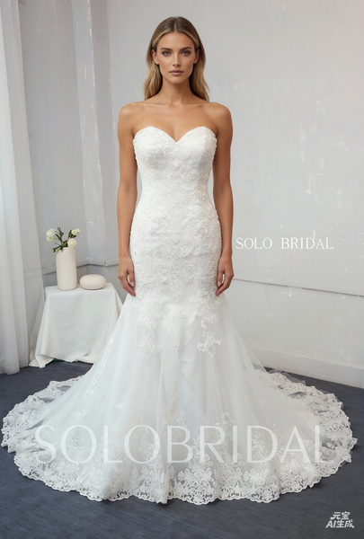 Ivory Fit and Flare Wedding Dress