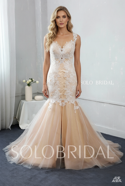 Sweetheart Mermaid Split Side Wedding Dress