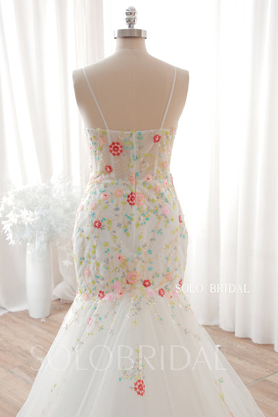 Elegant 2024 Ivory Mermaid Floral wedding Dress