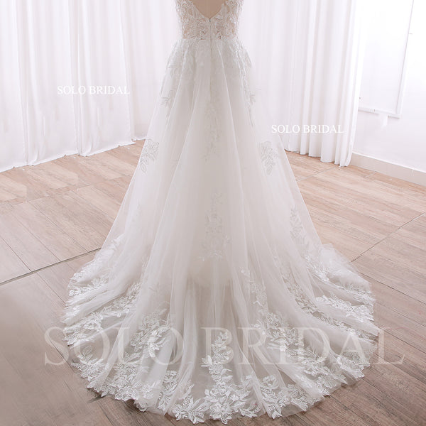 2024 New A Line Spaghetti Straps A Line Flowy Wedding Dress 240402D
