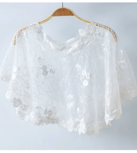 Lace tulle wedding wrap top