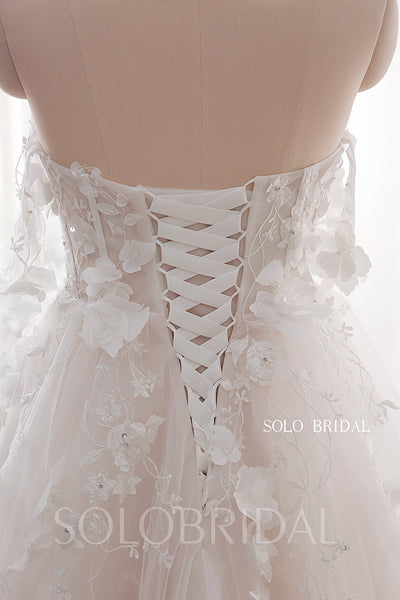 DPP_0001 Ivory Blush Off Shoulder Split A Line Wedding Dress