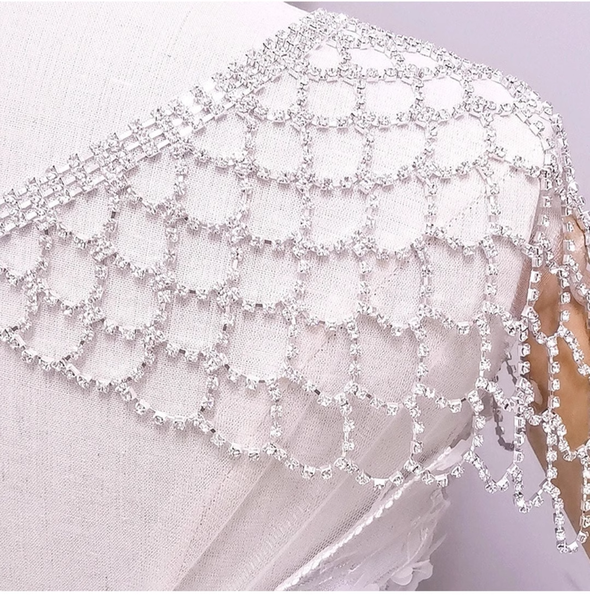 Luxury Diamond Chain Wedding Shawl