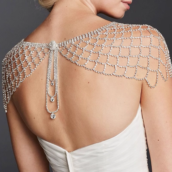 Luxury Diamond Chain Wedding Shawl