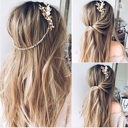 Luxury Gold Halo Head Piece