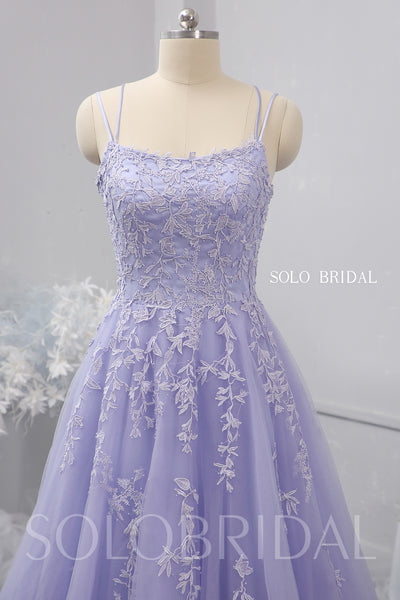 Purple A line tulle proom bridesmaid dress 724A1571