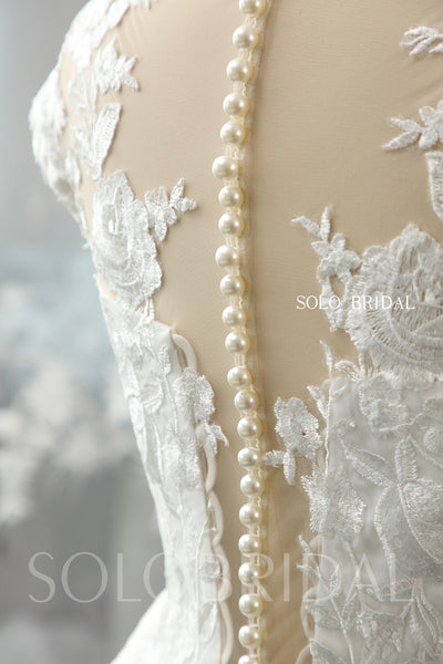 Ivory knee length small A line wedding dress 724A2624