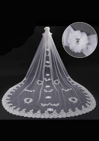 Lace Cathedral Wedding Veil
