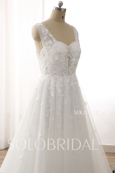 Ivory Small A line Tulle Wedding Dress DPP_0057