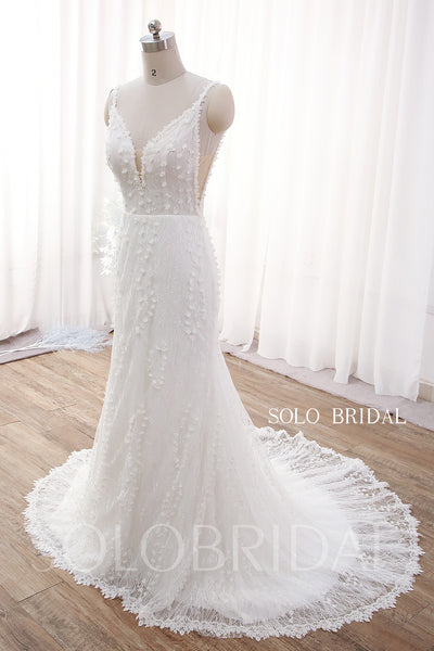 Ivory Mermaid Lace Backless Wedding Dress DPP_0079