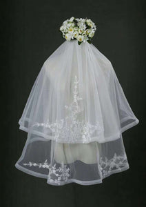 Finger Tip Length Veil Two Tiers Veils