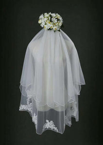 Finger Tip Length Veil Two Tiers Veils V-029