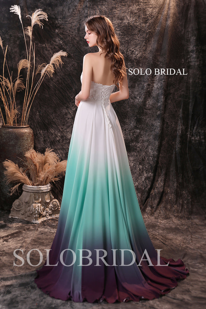 Purple and deals turquoise bridesmaid dresses