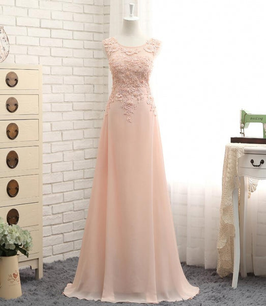 Sheath Column Lace Beaded Chiffon Bridesmaid Dress
