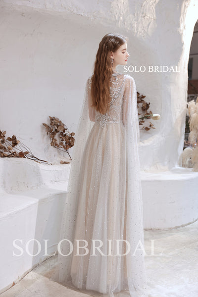 Luxury Beaded Shiny Tulle Light A Line Evening Dress T5710161