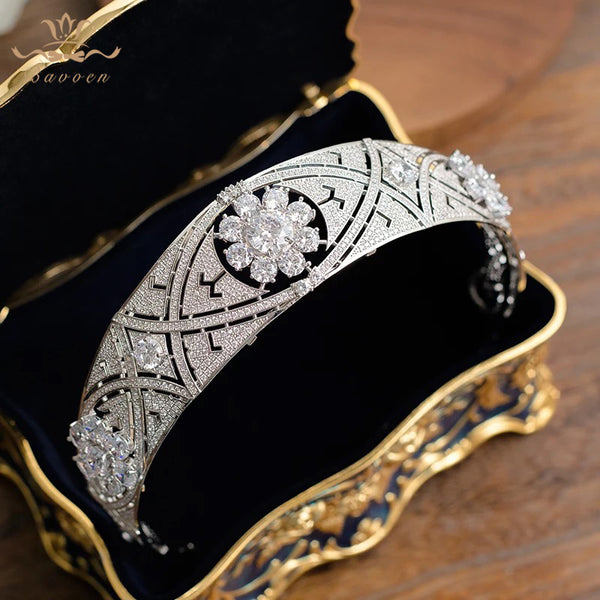 Luxury Cubic Zirconia Meghan Markle Style Bridal Tiara