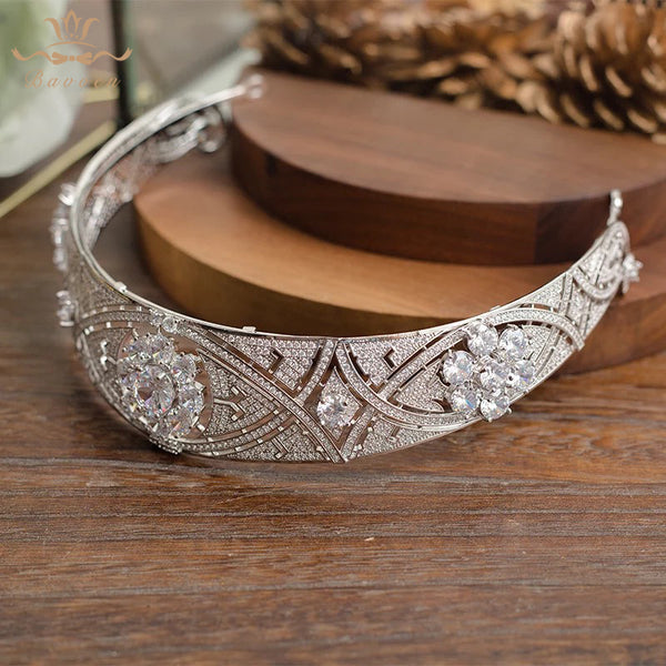 Luxury Cubic Zirconia Meghan Markle Style Bridal Tiara