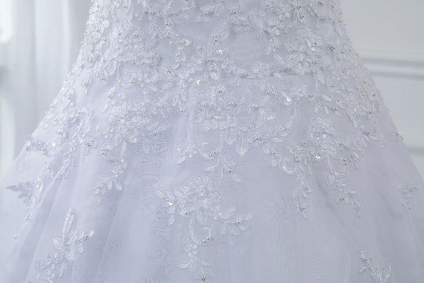 A Line Lace Wedding Dress