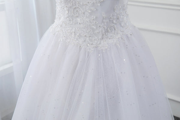 Small A Line Tulle Wedding Dress