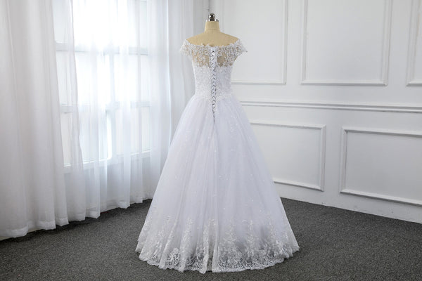 Small A Line Tulle Wedding Dress