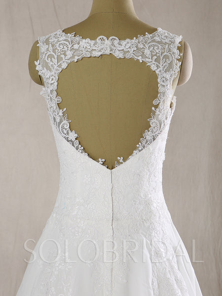 Chiffon Wedding Dress with Drop Waist