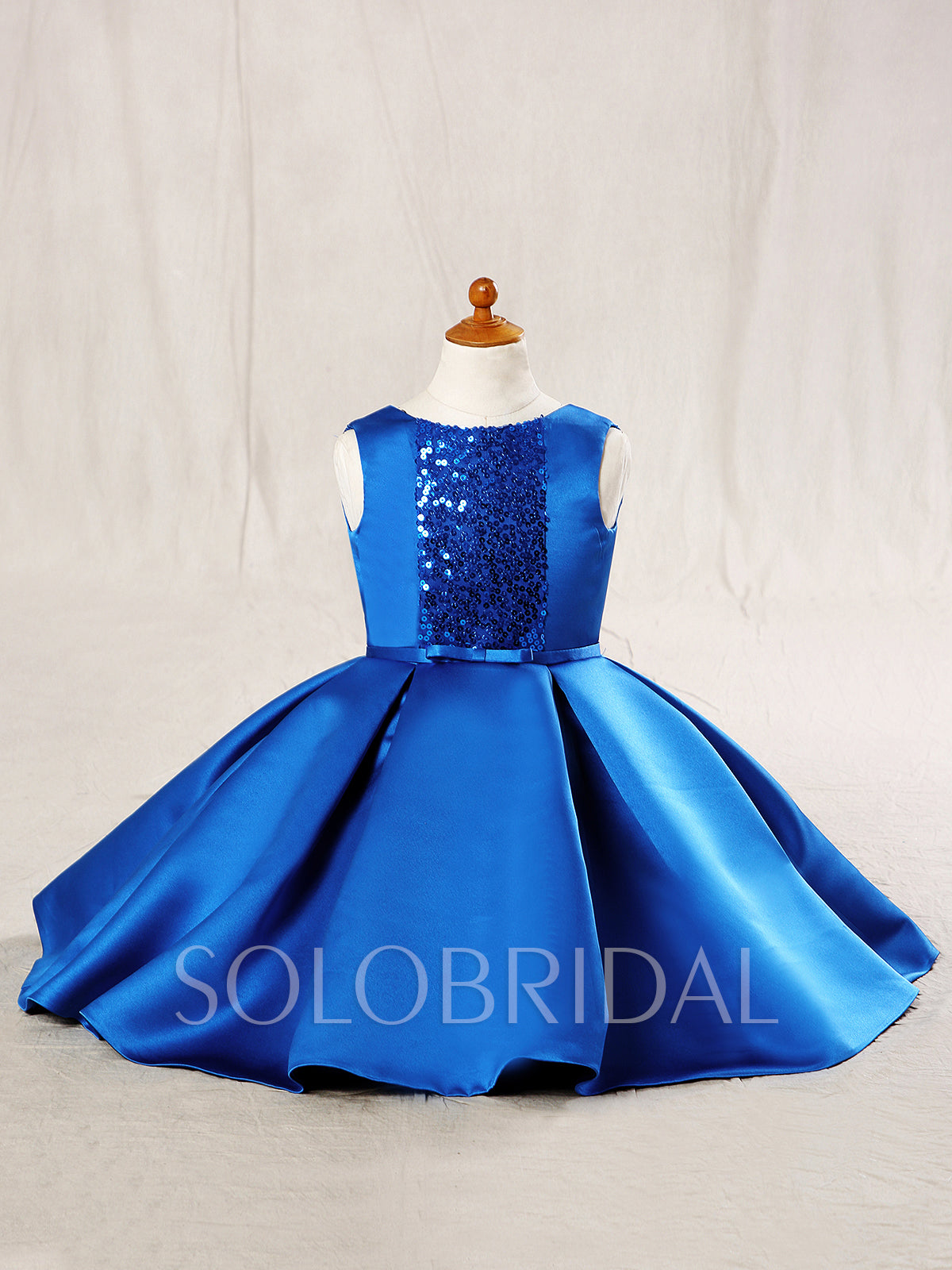 Satin and Sequin Flower Girl Dress