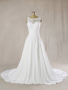 Chiffon Wedding Dress with Drop Waist