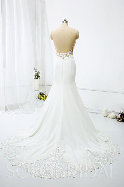 Mermaid Wedding Dress with See Through Bodice