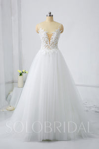 Light Summer Wedding Dress with Sexy Bodice