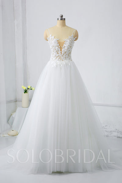 Light Summer Wedding Dress with Sexy Bodice
