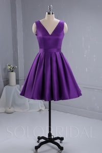 Purple Satin Bridesmaid Dress