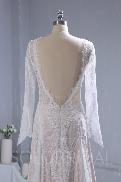 Open Back Lace Wedding Dress