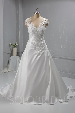 Ivory Satin Wedding Dress