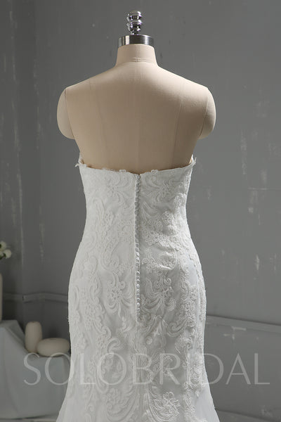 Lace Sweetheart Strapless Wedding Dress