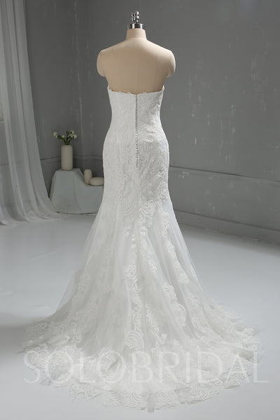 Lace Sweetheart Strapless Wedding Dress
