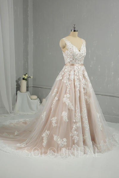 Blush A Line Ivory New Cotton Lace Wedding Dress