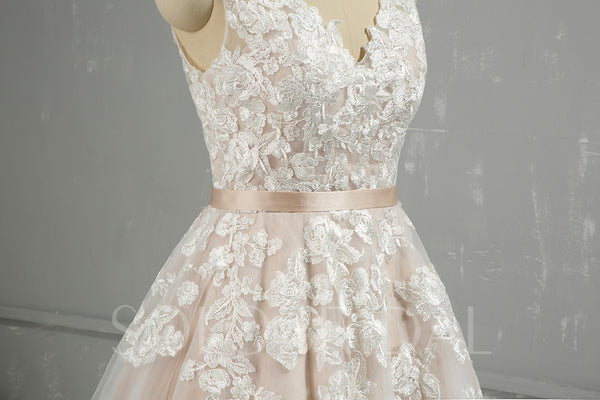 Blush A Line Ivory New Cotton Lace Wedding Dress