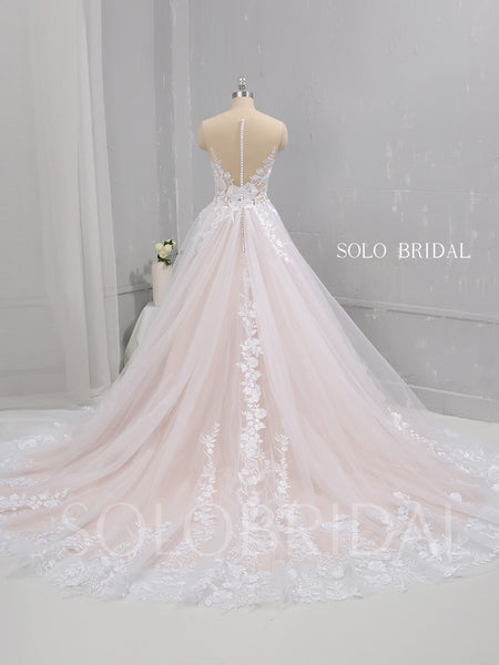 Blush A Line French Lace Wedding Dress